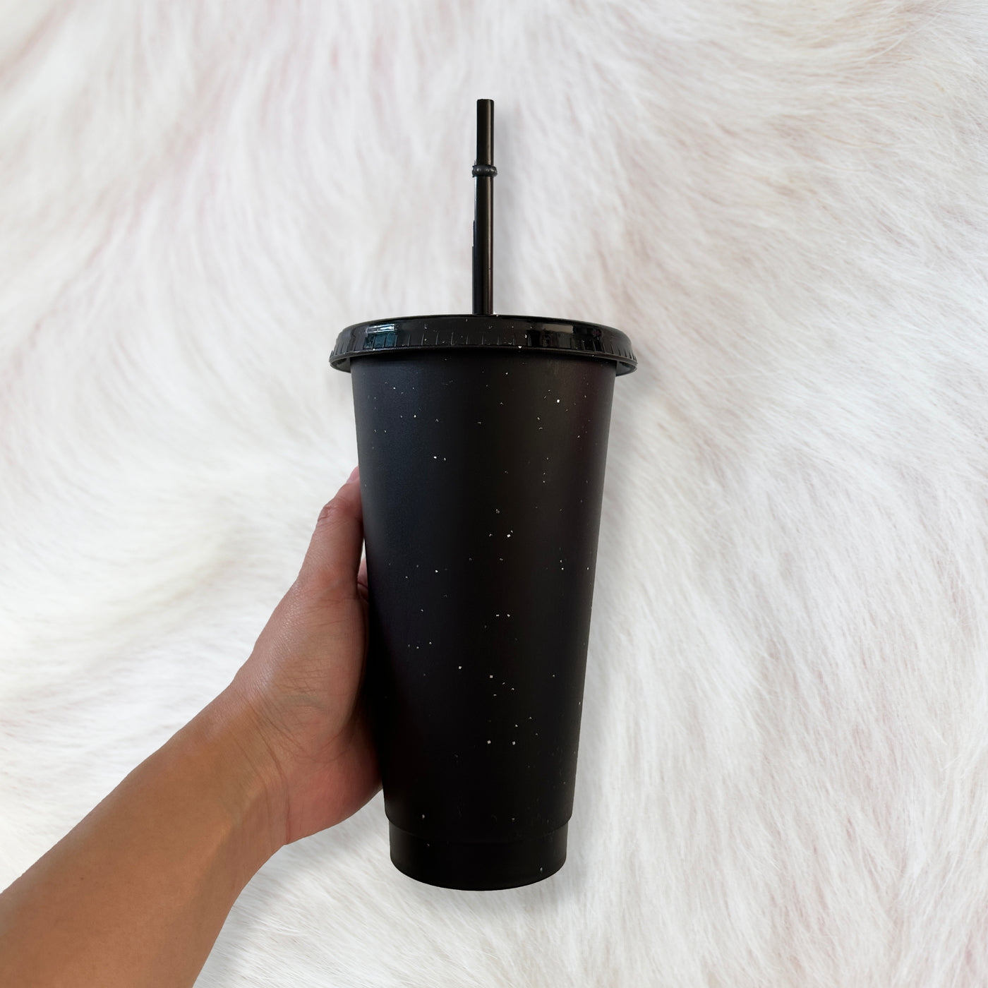 Black - Glitter colour Cold cup 24oz