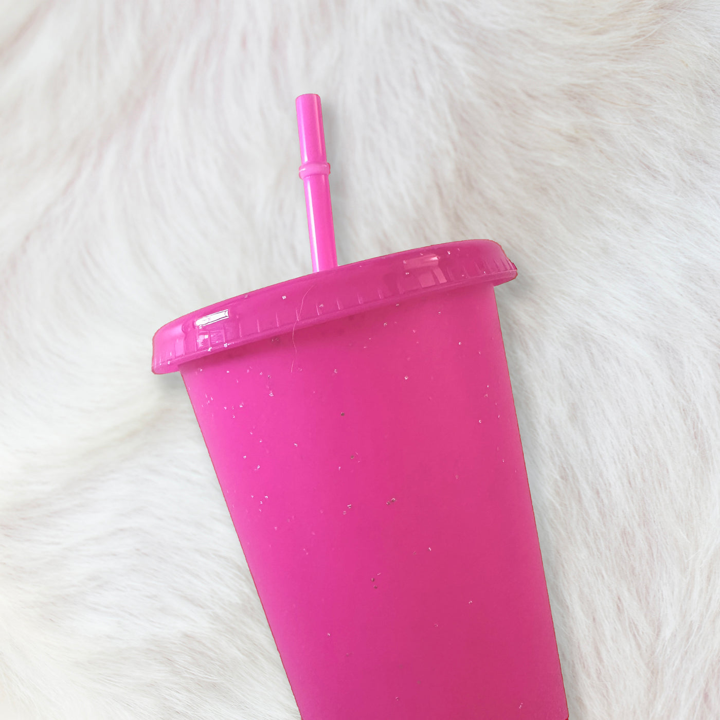 Hot Pink  - Glitter colour Cold cup 24oz