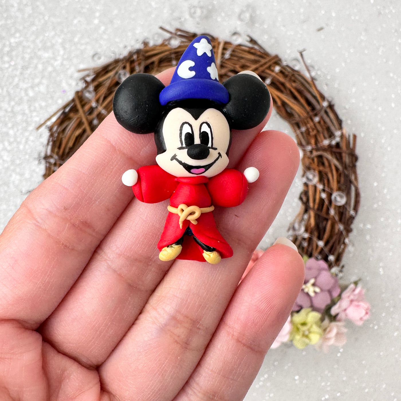 Wizard magic Mouse - Embellishment Clay Bow Centre