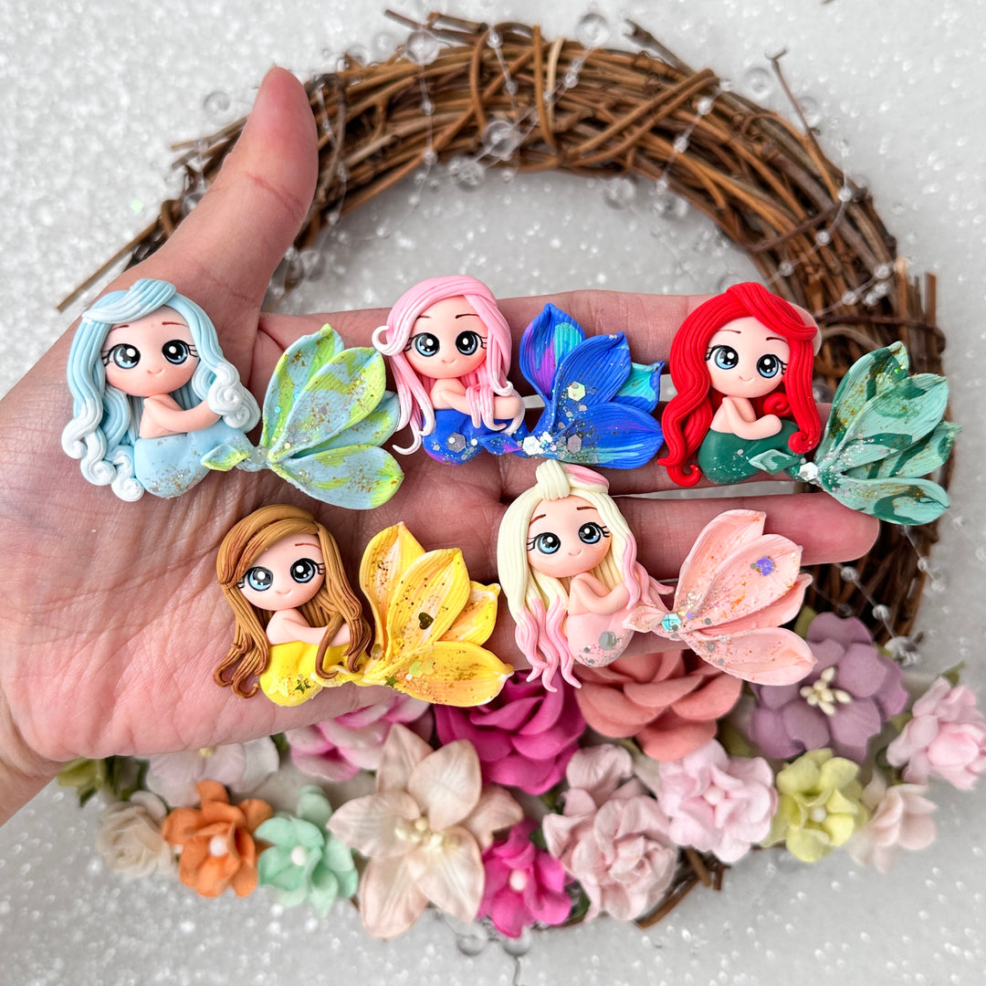 Gorgeous mermaid - Embellishment Clay Bow Centre