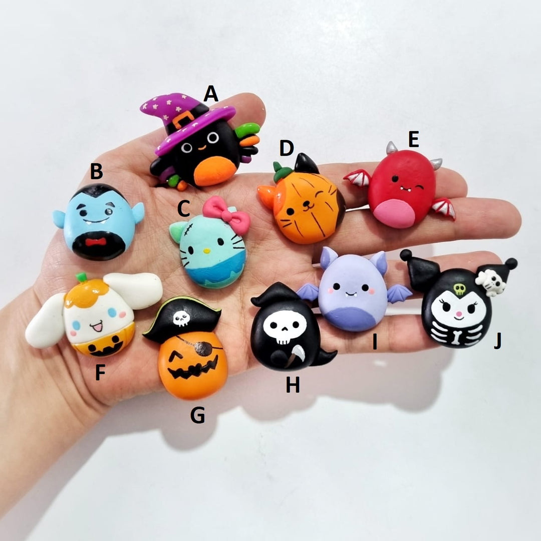 Halloween cutie kawaii friends - Embellishment Clay Bow Centre