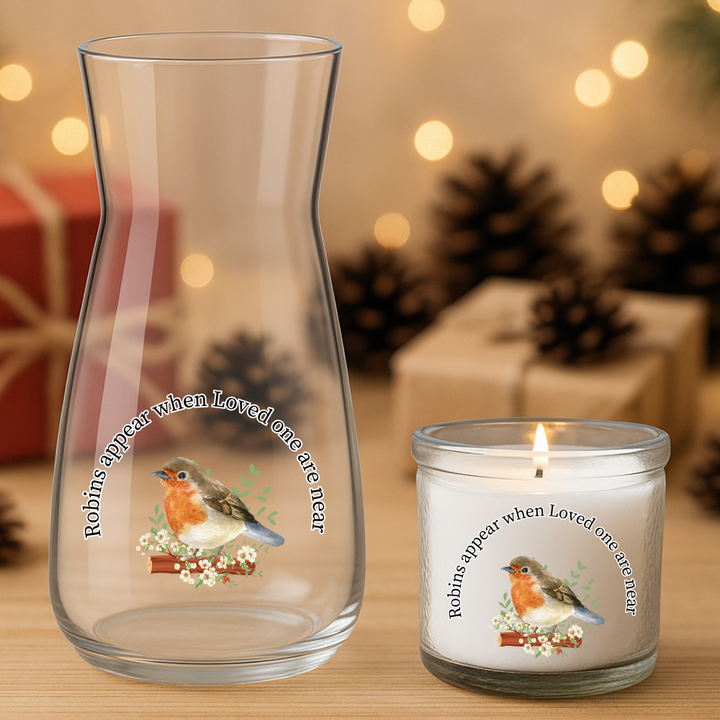 Robins Appear When Loved Ones Are Near - Christmas UV DTF Decal