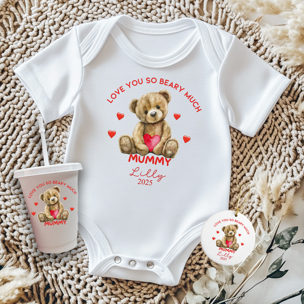 Love You So Beary Much Mummy - CHOOSE UV DTF decal - DTF Transfer