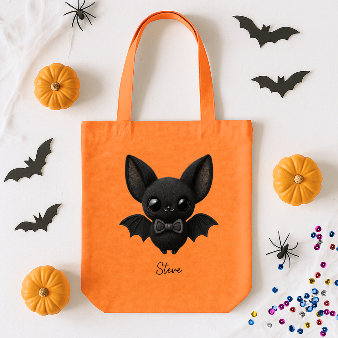 Custom DTF Transfer - Cute black bat black bow personalised - DTF ready to press