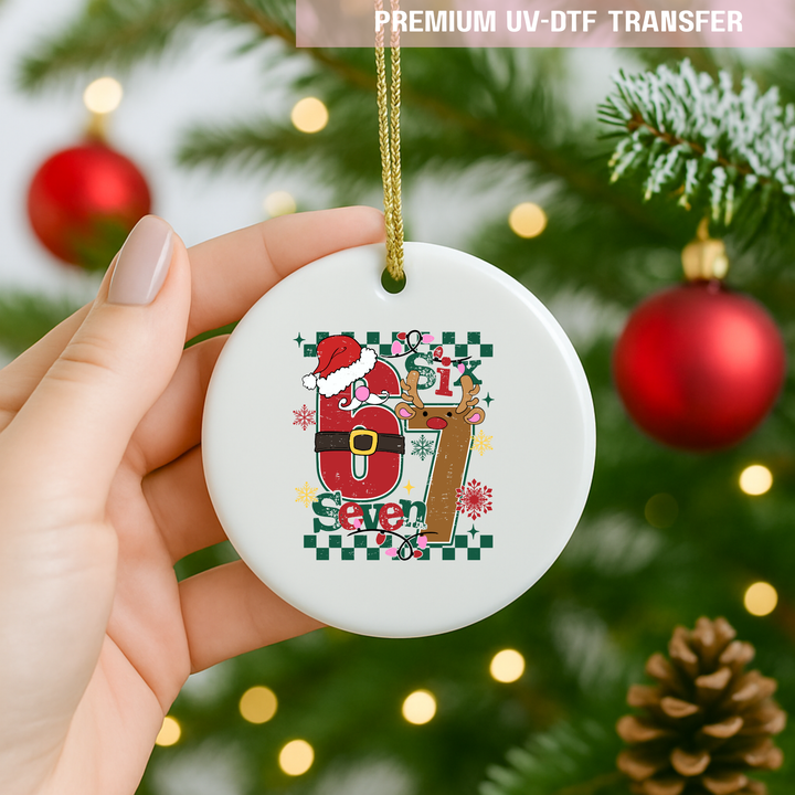 UV DTF decal - six seven 67 funny meme