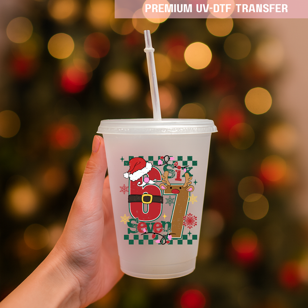 UV DTF decal - six seven 67 funny meme