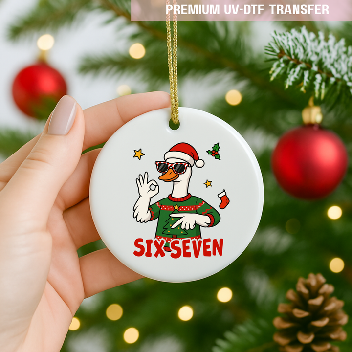 UV DTF decal - six seven 67 the swag christmas goose