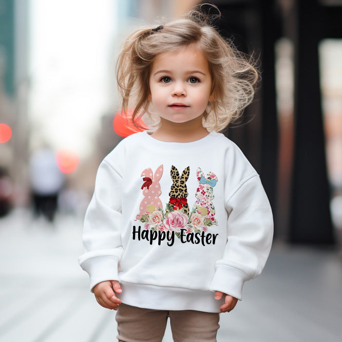 Happy Easter leopard bunny - CHOOSE UV DTF decal - DTF Transfer (personalised options)