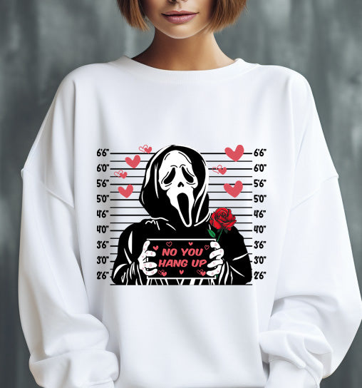 Horror you hang up valentine - CHOOSE UV DTF decal - DTF Transfer