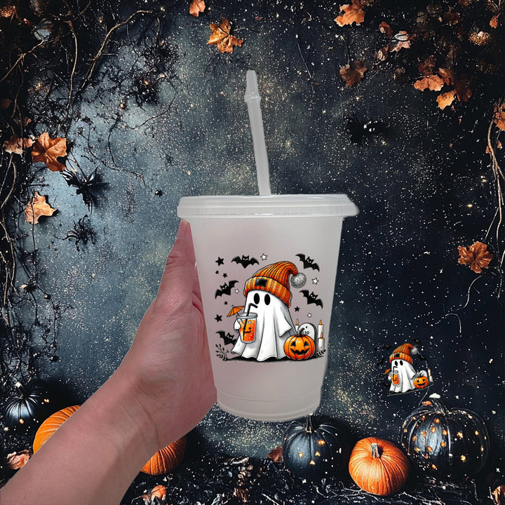 Ghost and orange drink - CHOOSE UV DTF decal - DTF Transfer