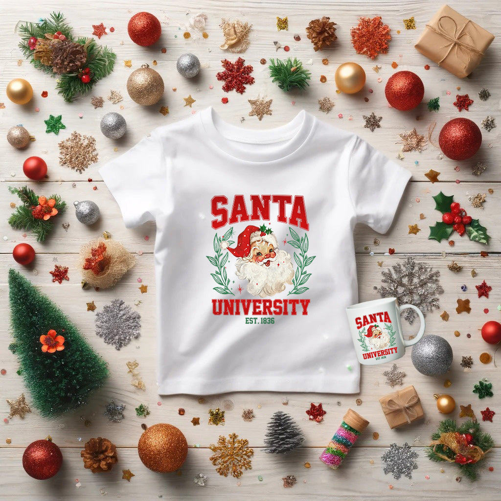 Santa University - CHOOSE UV DTF decal - DTF Transfer