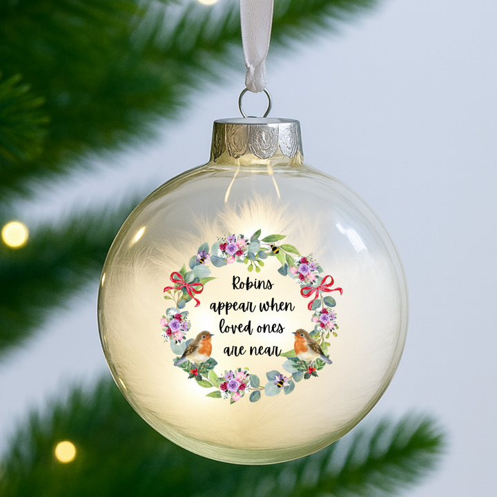Robin appear when loved ones near - christmas UV DTF decal