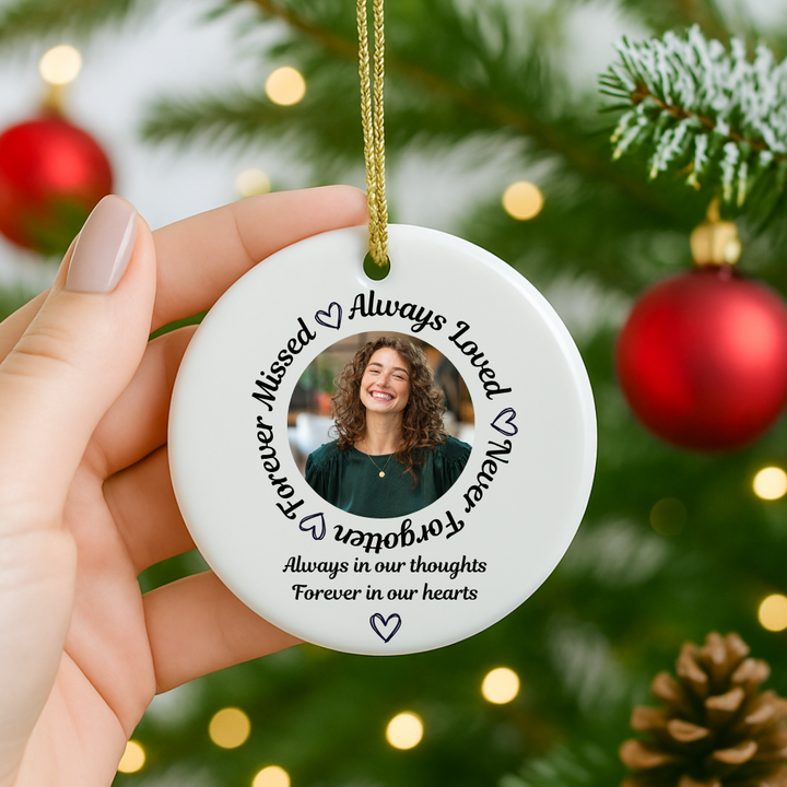 Forever Missed Always Loved Never Forgotten - Personalized - Christmas UV DTF Decal