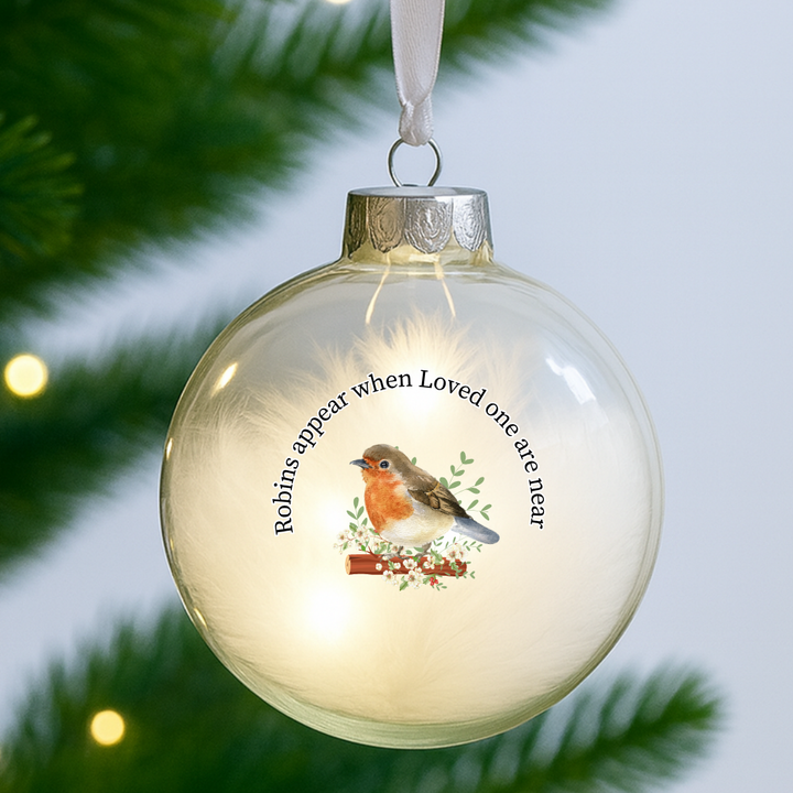 Robins Appear When Loved Ones Are Near - Christmas UV DTF Decal
