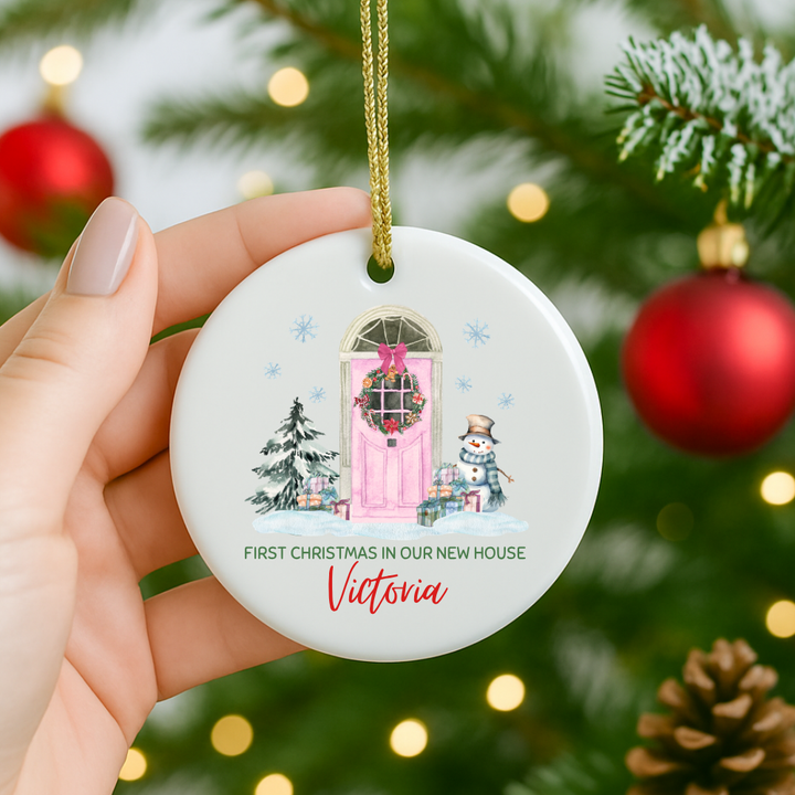 First Christmas In Our New House - Personalized - Christmas UV DTF Decal