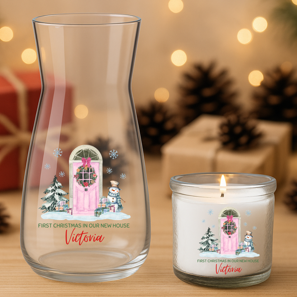 First Christmas In Our New House - Personalized - Christmas UV DTF Decal