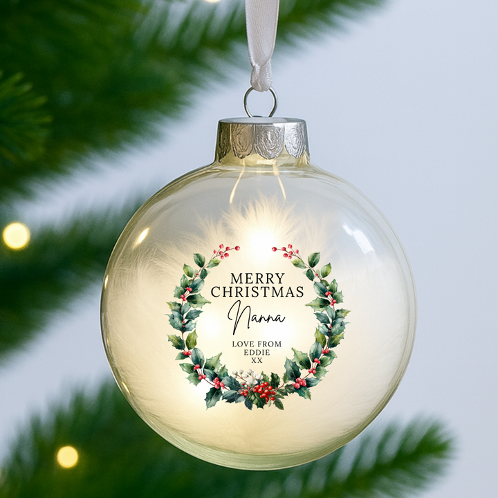 Merry Christmas Berries Love From - Personalized - Christmas UV DTF Decal