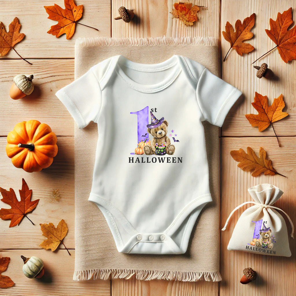 1st Halloween bear purple - CHOOSE UV DTF decal - DTF Transfer