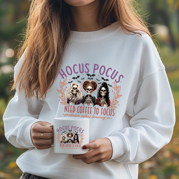 Hocus pocus need coffee to focus - CHOOSE UV DTF decal - DTF Transfer