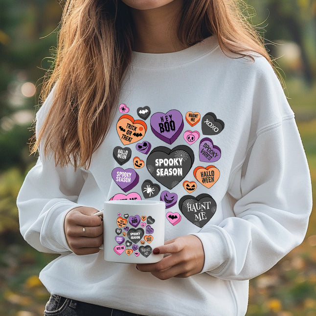 Candy heart Halloween - CHOOSE UV DTF decal - DTF Transfer