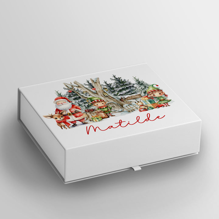 Santa's little help- Transparent Sticker for Magnetic box