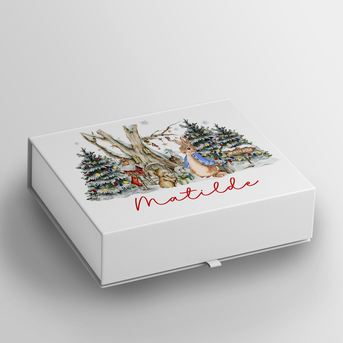 Winter Woodland peter - Transparent Sticker for Magnetic box