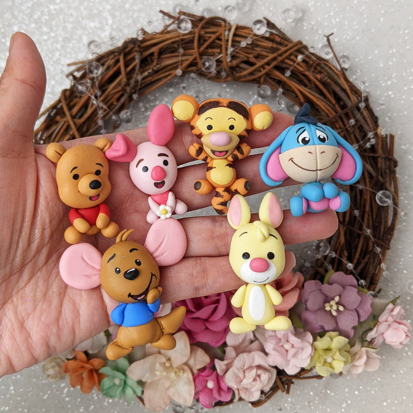 Woodland animal friends - Embellishment Clay Bow Centre