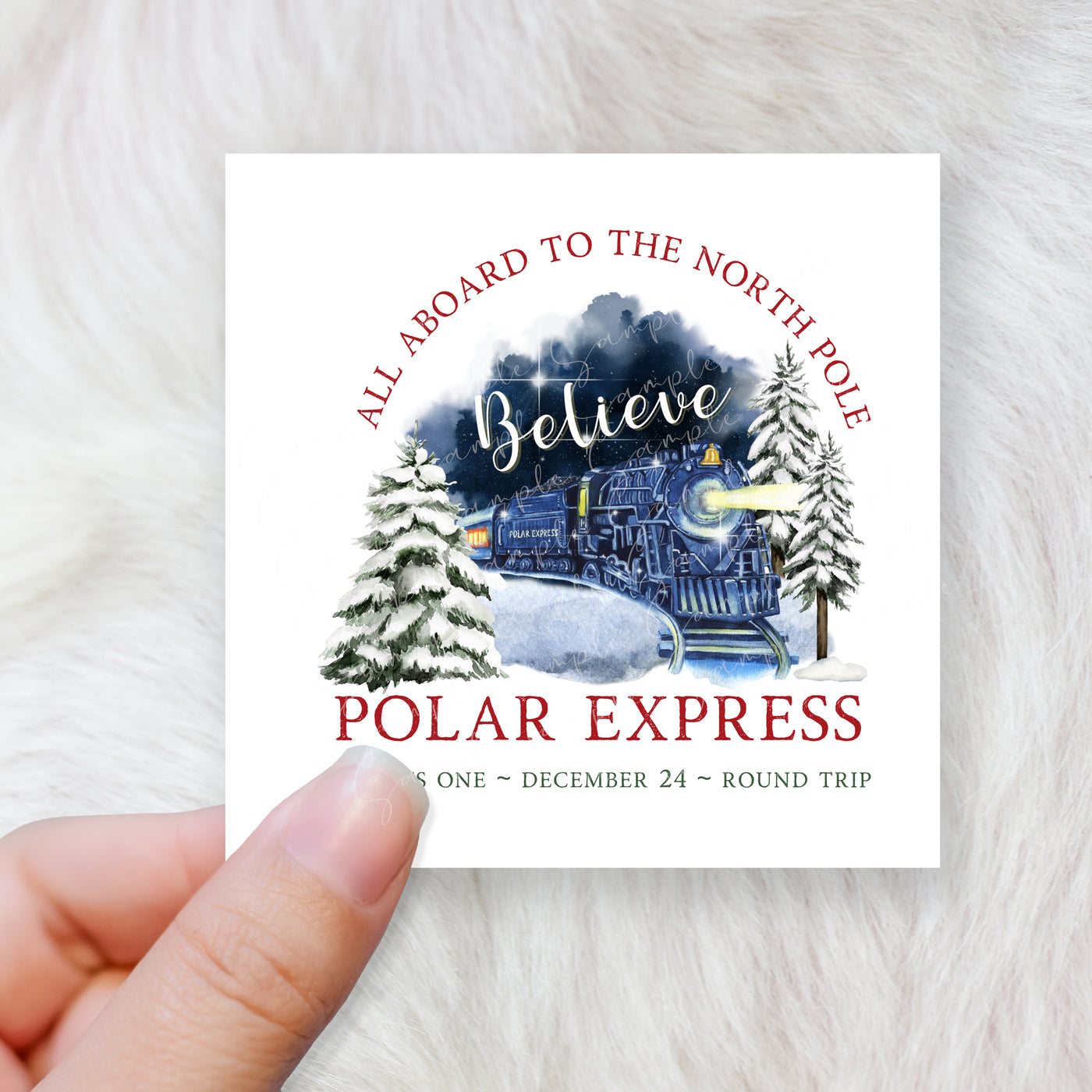 Polar train - CHOOSE UV DTF decal - DTF Transfer