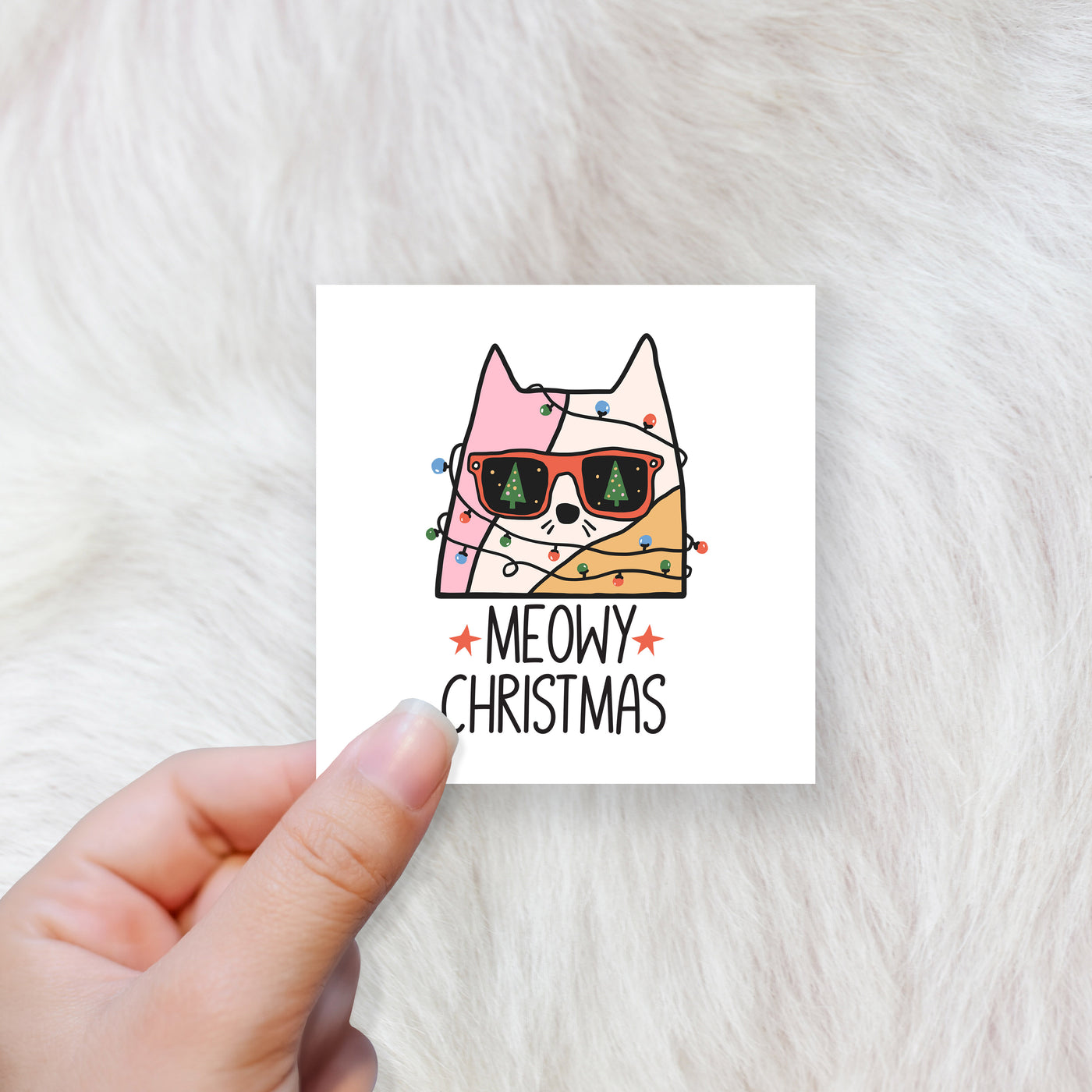 Meowy Christmas - CHOOSE UV DTF decal - DTF Transfer