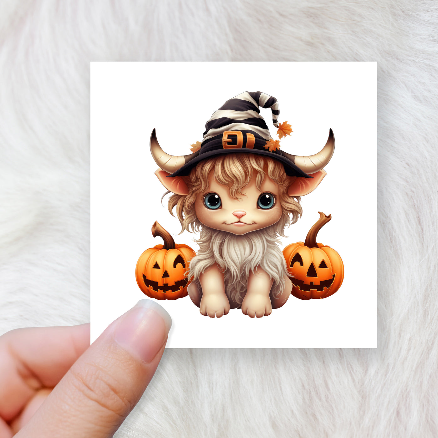 Halloween highland cow - CHOOSE UV DTF decal - DTF Transfer