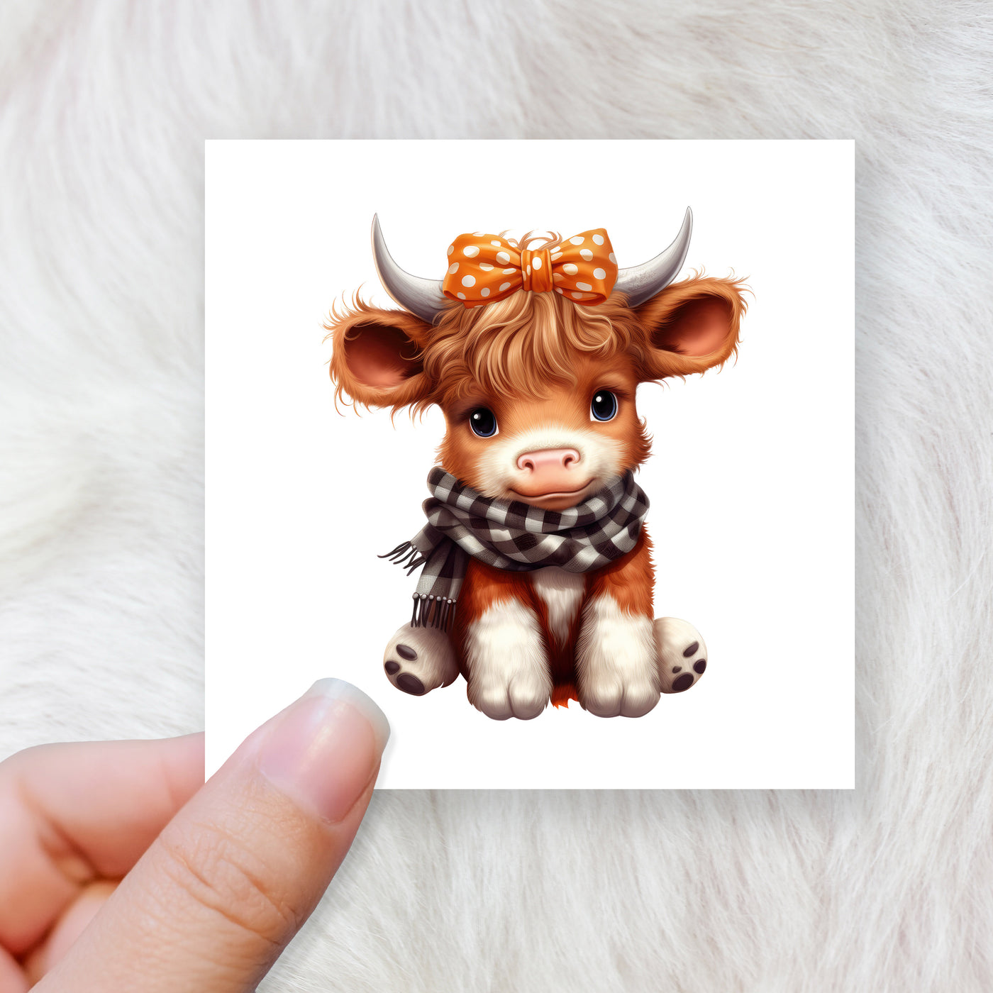 Fall autumn highland cow - CHOOSE UV DTF decal - DTF Transfer