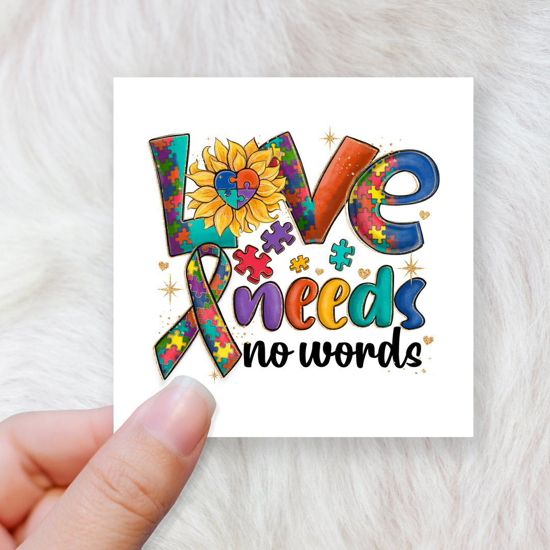 Love needs no words - CHOOSE UV DTF decal - DTF Transfer