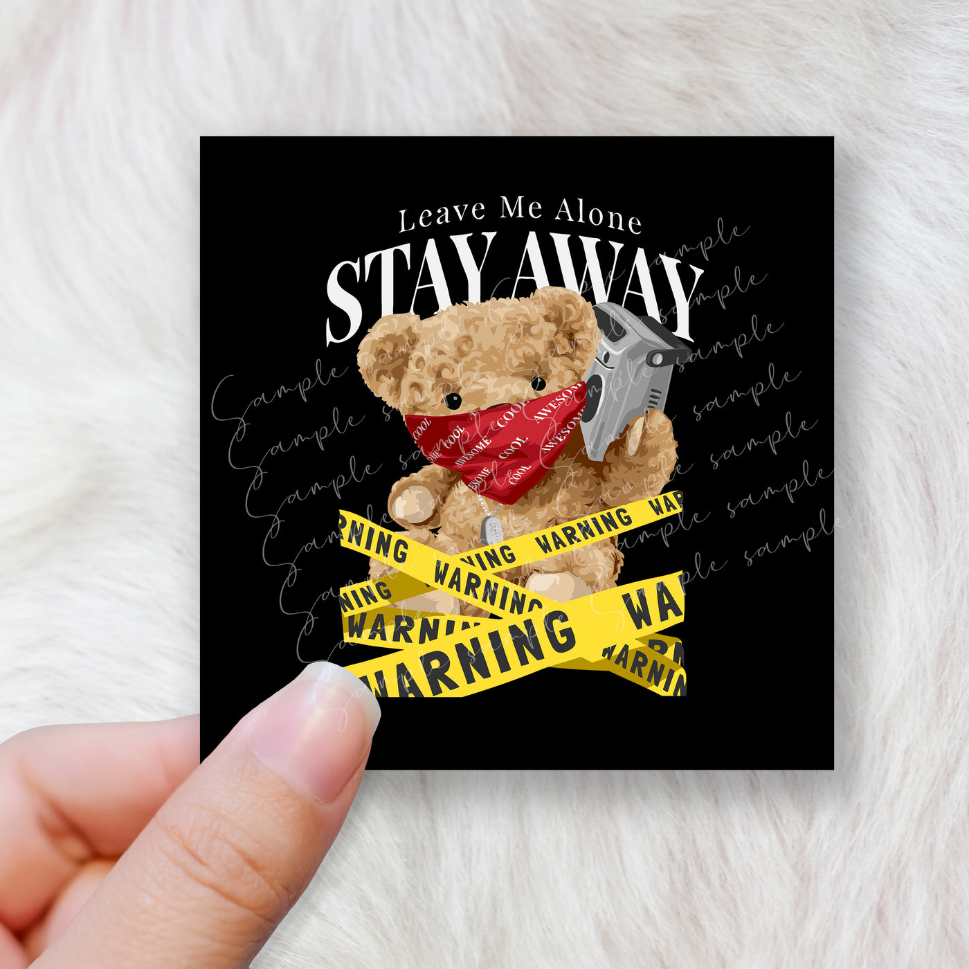 Leave me alone stay away - CHOOSE UV DTF decal - DTF Transfer