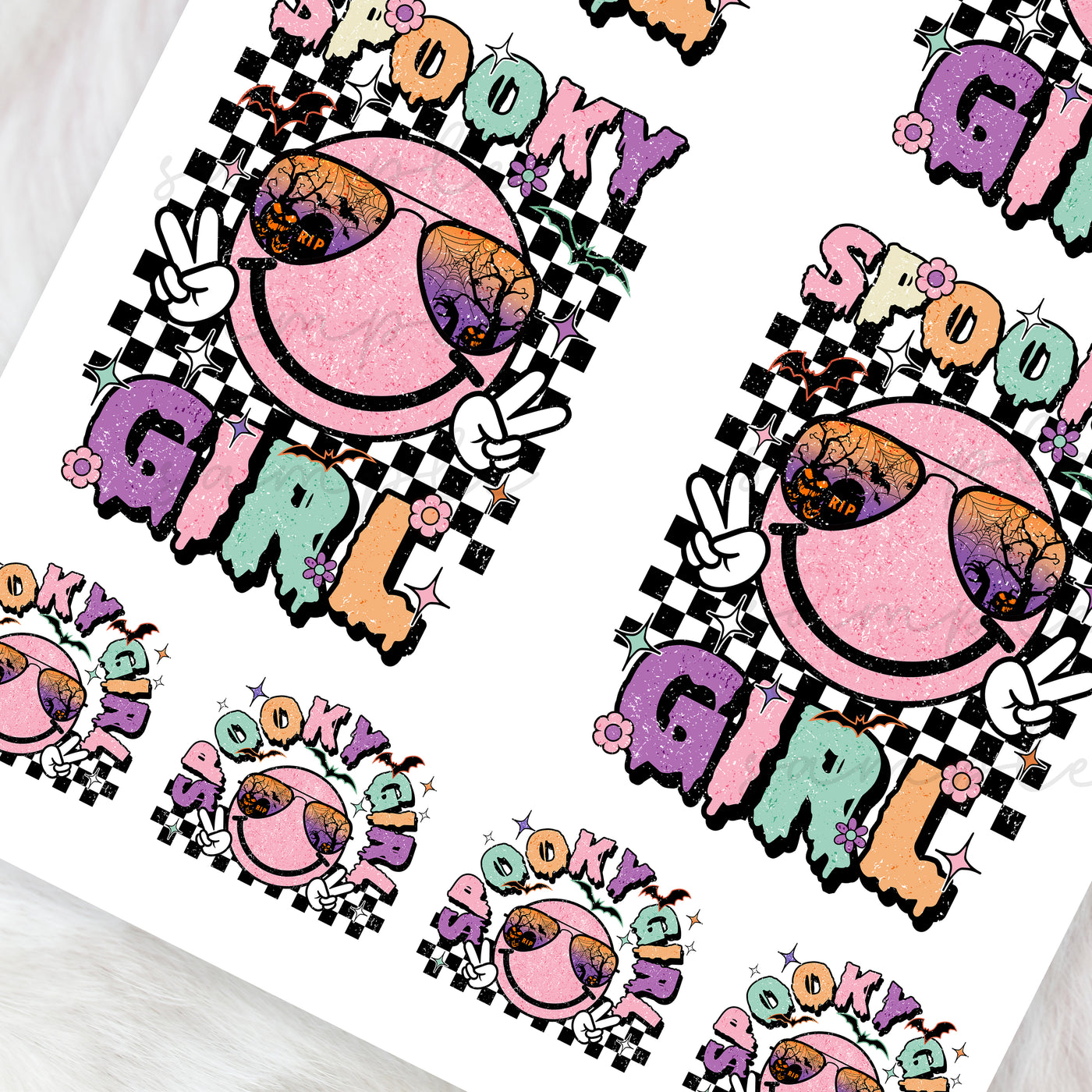 Spooky girl - CHOOSE UV DTF decal - DTF Transfer