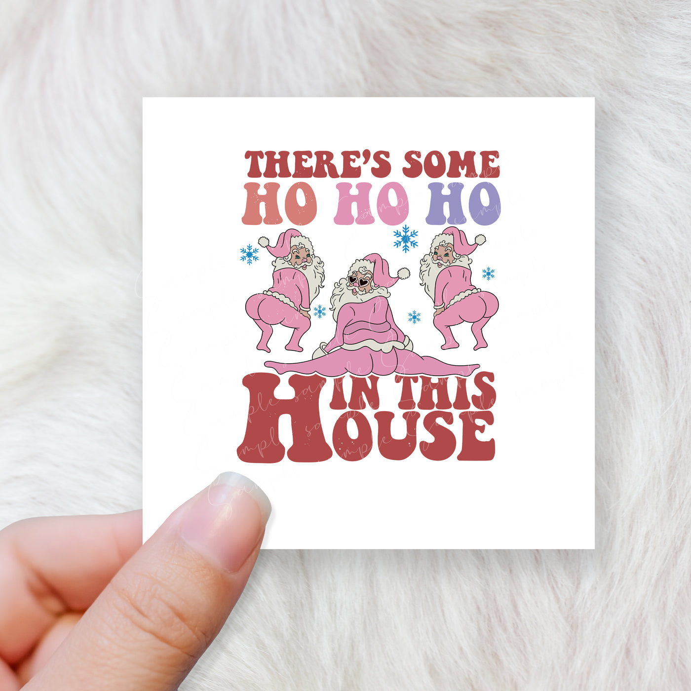 Ho ho ho in the house - pink - CHOOSE UV DTF decal - DTF Transfer