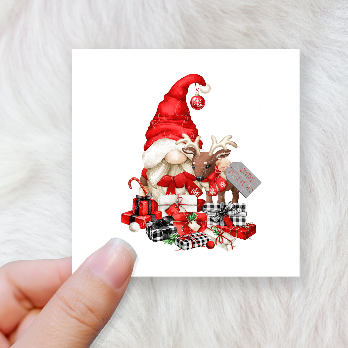 Santa gnome gonk christmas - CHOOSE UV DTF decal - DTF Transfer