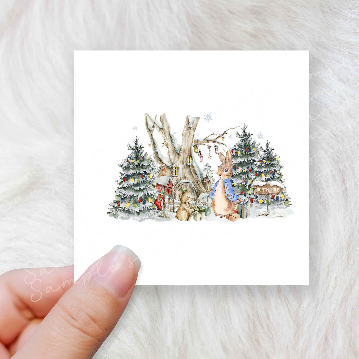 Winter woodland Peter - CHOOSE UV DTF decal - DTF Transfer