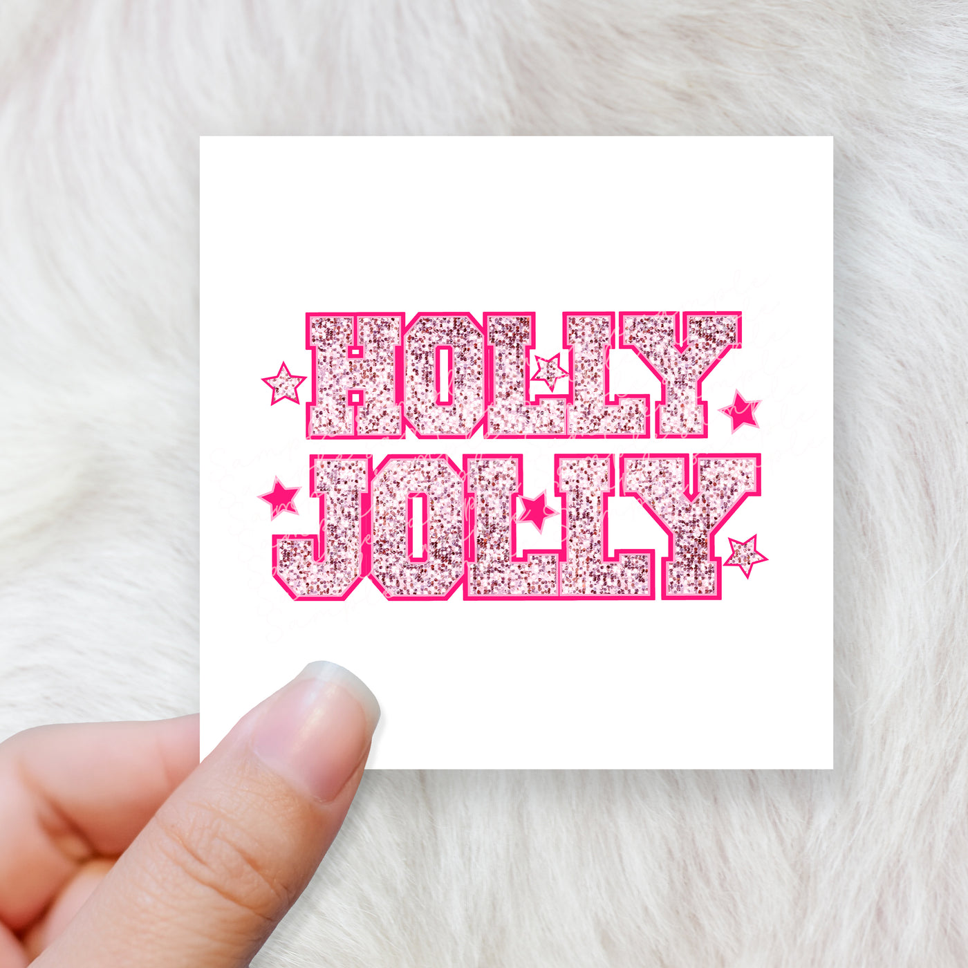 Holly jolly - CHOOSE UV DTF decal - DTF Transfer