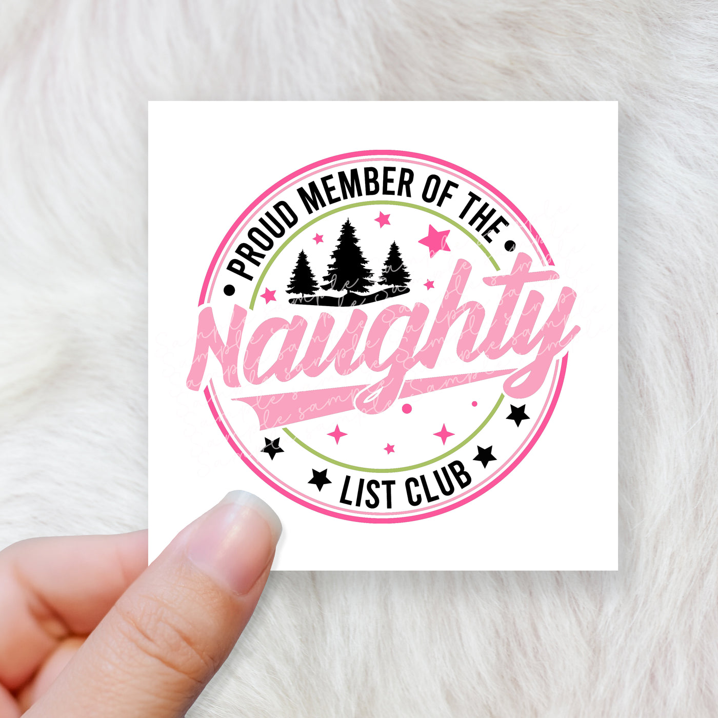 Naughty list club - CHOOSE UV DTF decal - DTF Transfer