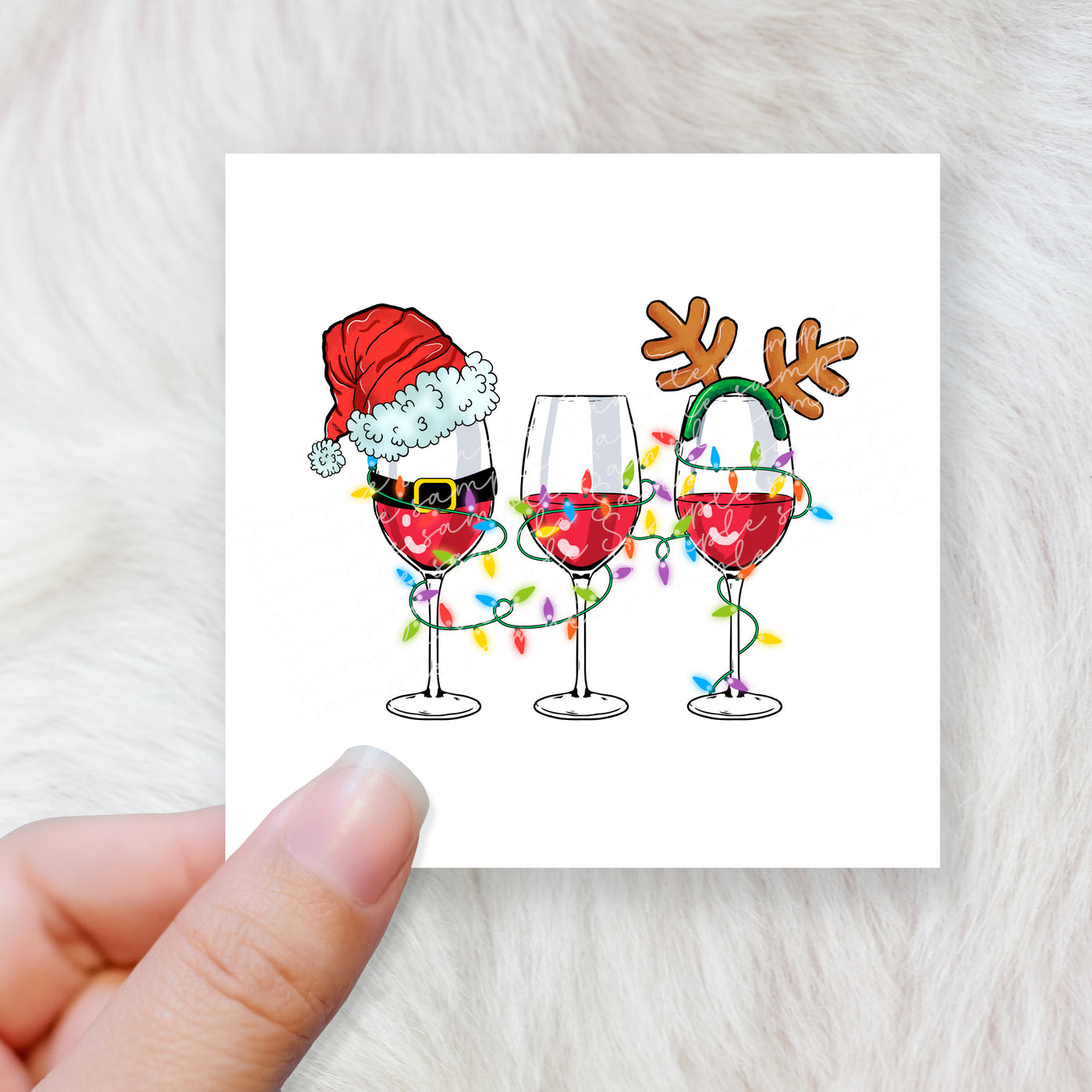 Christmas drinks - CHOOSE UV DTF decal - DTF Transfer