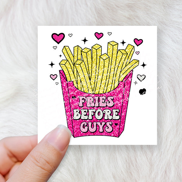 Fries before guys pink - CHOOSE UV DTF decal - DTF Transfer