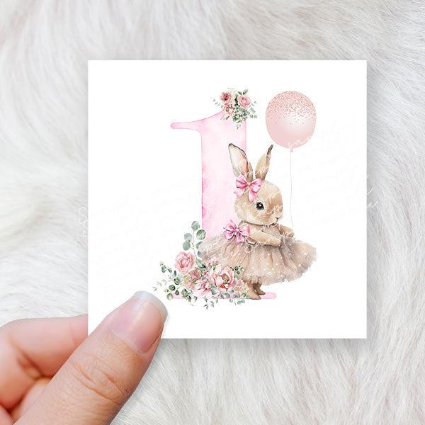 Bunny ballerina - CHOOSE UV DTF decal - DTF Transfer (personalised options)