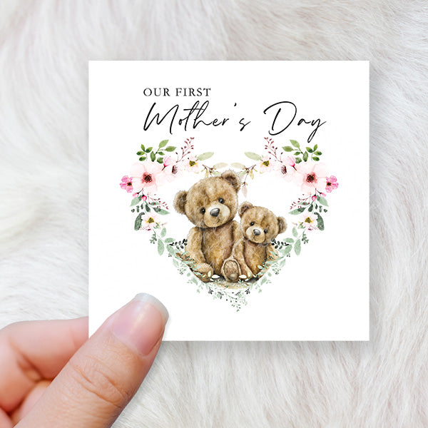 Bear mothers day - CHOOSE UV DTF decal - DTF Transfer (personalised options)