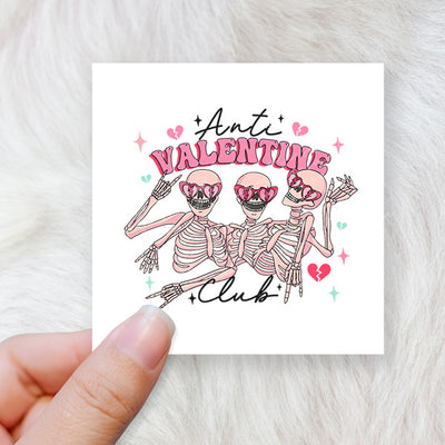 Anti Valentine club - CHOOSE UV DTF decal - DTF Transfer