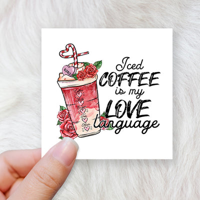 Ice coffee is my love - CHOOSE UV DTF decal - DTF Transfer