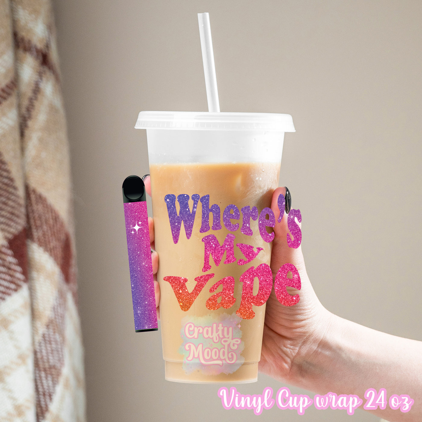 Where's my vape - 24oz Cold Cup Wrap Only