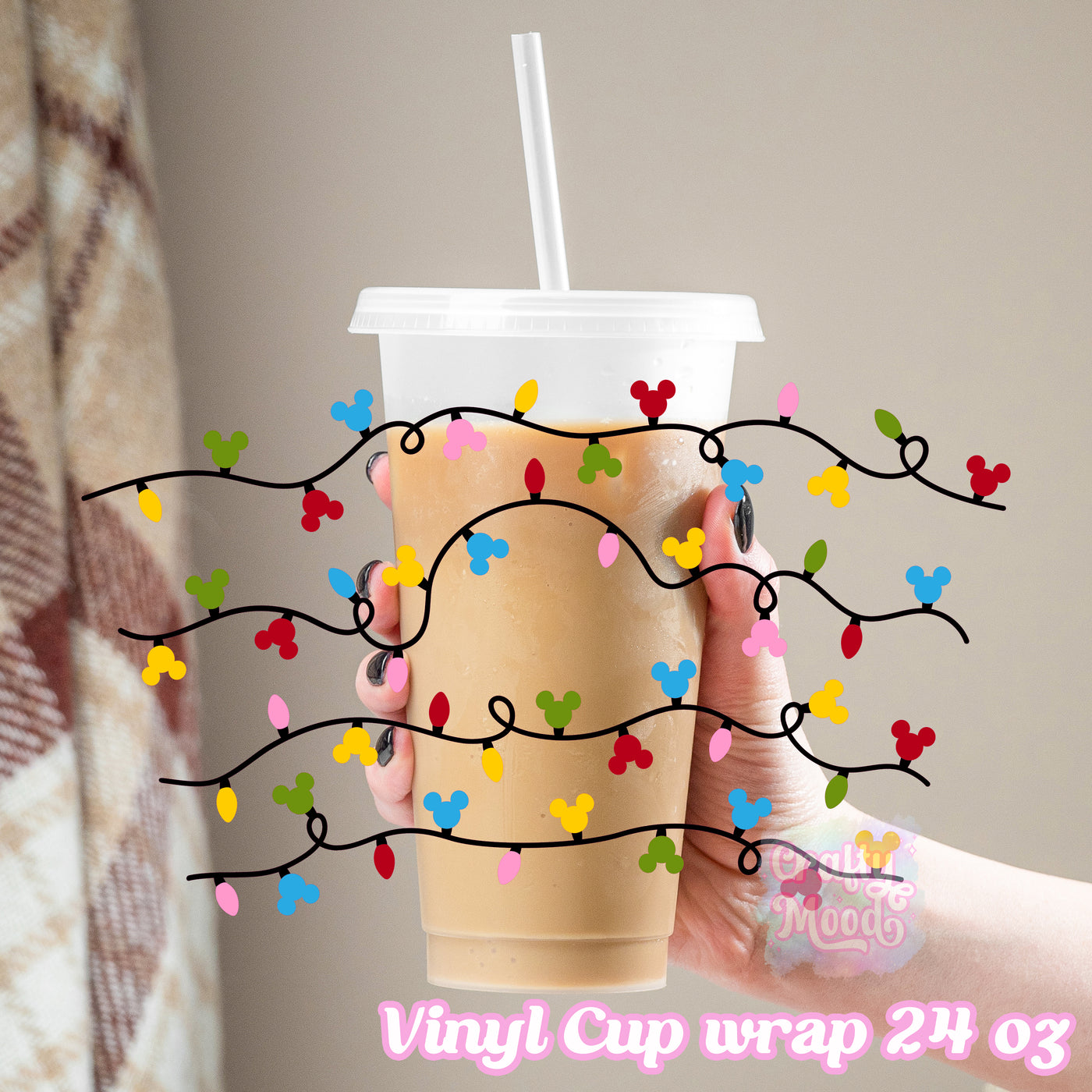 Christmas light - 24oz Cold Cup Wrap Only