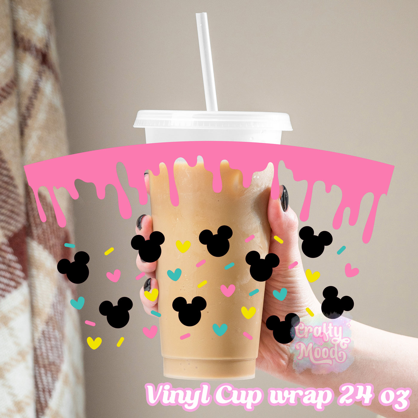Donut drip - 24oz Cold Cup Wrap Only
