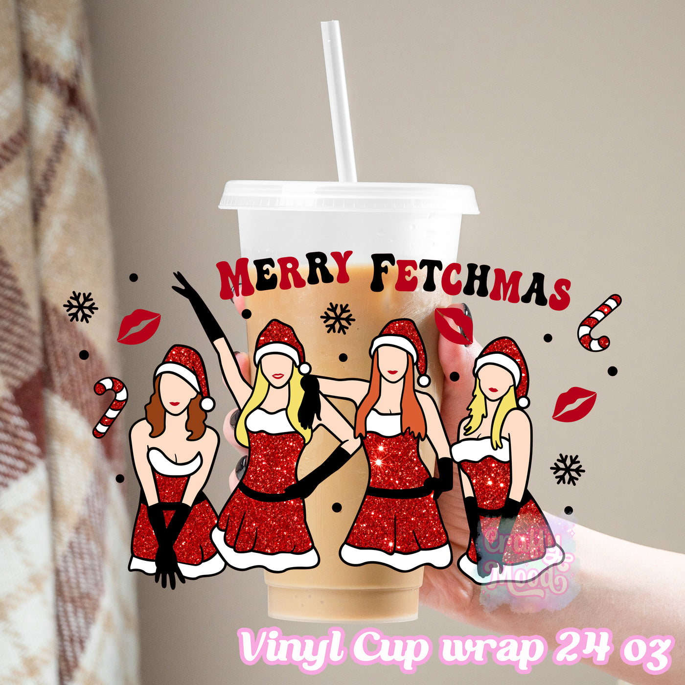 Merry Fetchmas - 24oz Cold Cup Wrap Only