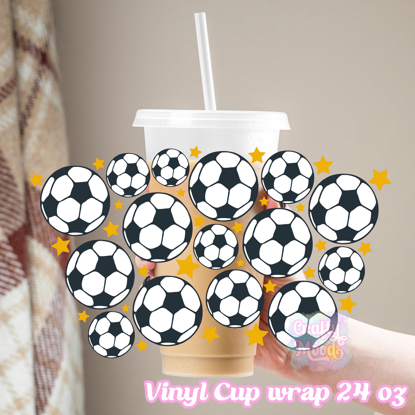 Soccer - 24oz Cold Cup Wrap Only